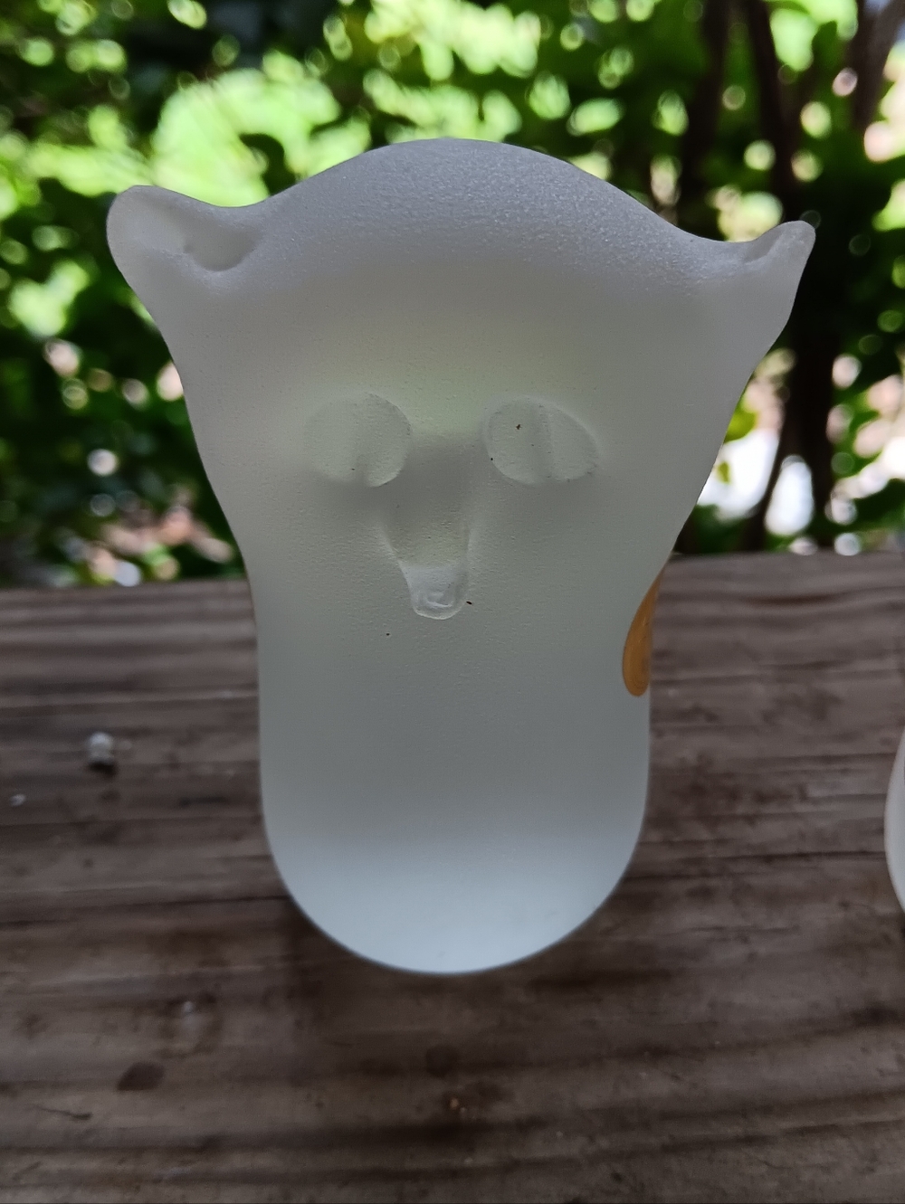 Vintage Strauss Owl Frosted Set Crystal Glass Brazil MINT!! - Picture 2 of 5